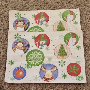 Holiday Snowflake and Character Placemate Set